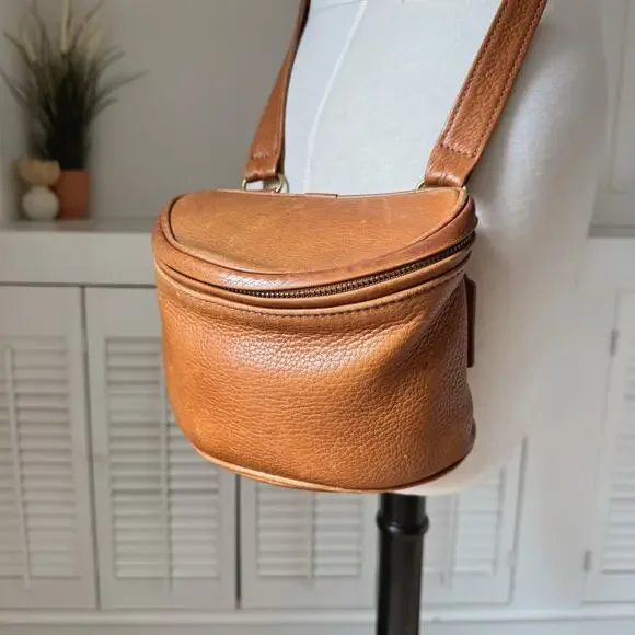 Vintage Coach British Tan Sonoma Leather Fishing Creel Crossbody Bag - Picture 1 of 9